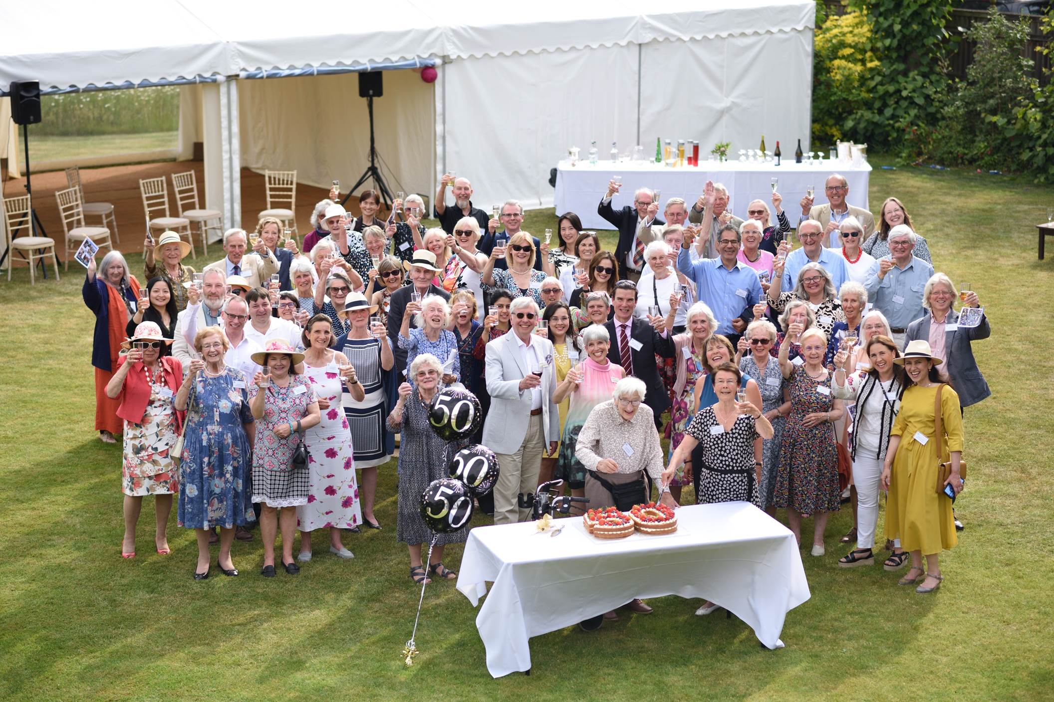 Photo of people at garden event