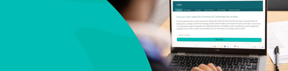 University of Cambridge jobs website