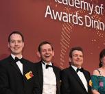 The Raspberry Pi team accepts the MacRobert Award at the Royal Academy of Engineering Awards Dinner 2017