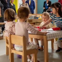 Children at the Chris Abell Nursery opening 