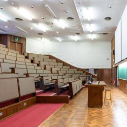 The updates to the lecture theatre include the creation of a wheelchair recess.