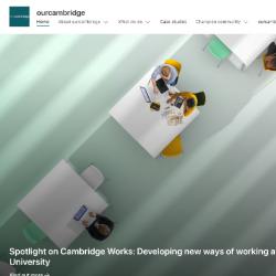 A screenshot of the new ourcambridge SharePoint site
